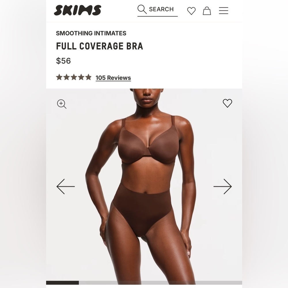 [Skims] NWT Smoothing Full Coverage Lightly Lined Bra
